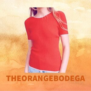 Rag & Bone Kishi Seamless Stretch Top in red size XS/TP
